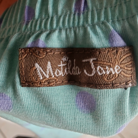 Matilda Jane Girl's PJ Polka Dot and Floral Ruffle Pants - Picture 2 of 6